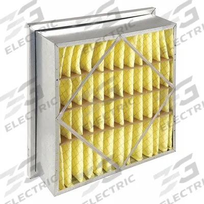 GRAINGER Rigid Cell Air Filter: 24 in x 24 in x 6 in, Synthetic, Single Header - MERV 14 Rigid Cell Air Filters