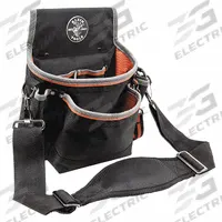 KLEIN TOOLS Tool Pouch: For 2 in Belt Wd - Max, 15 Pockets, Black (MPN 5243). Key specifications — Closure Type: Open Top; Attachment: Belt Slot; Color: Black; Brand: KLEIN TOOLS; For Tool Type: Tape Rolls.
