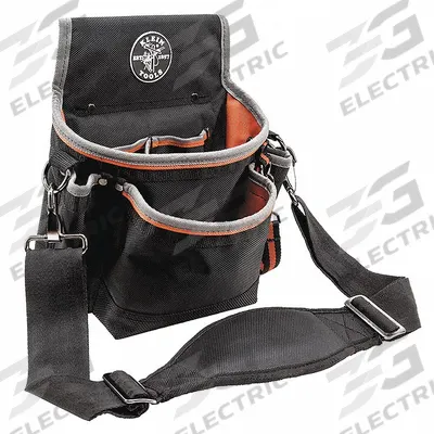 KLEIN TOOLS Tool Pouch: For 2 in Belt Wd - Max, 15 Pockets - Nylon Tool Pouches