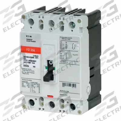 EATON Molded Case Circuit Breaker: 125 A Amps, 65kA at 240/277V AC, Fixed, ABC - FD-Frame Eaton Molded Case Circuit Breakers