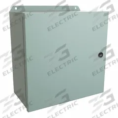 HAMMOND Electrical Enclosure: Steel, 12 in x 12 in x 6 in, NEMA 12/13/3R/4, w/Panel, Solid Cover (MPN EJ12126). Key specifications — Closure Method: Latches; Brand: HAMMOND; Knockouts: Not Included.