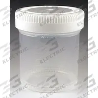 GLOBE SCIENTIFIC Laboratory Jar: Polypropylene, Polyethylene, 3 fl oz, 53 mm Body Dia, 64.4 mm Ht (MPN 6525). Key specifications — Brand: GLOBE SCIENTIFIC; Clarity: Translucent; Closure Included: Yes; Pre-Cleaned: None.