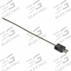 DAYTON Thermocouple Probe: -346°F to 2,193°F /-210°C to 1,200°C, Type J, Rounded Tip, 18 in Probe Lg (MPN 36GK97). Key specifications — attr1275752: 20 AWG; attr1275757: 18 in; attr1275763: ±1.1 % Below 293 °C, ±0.4 % Otherwise; attr1275765: 36GK97; attr1275769: DAYTON; attr1434700: Hose Clamp.