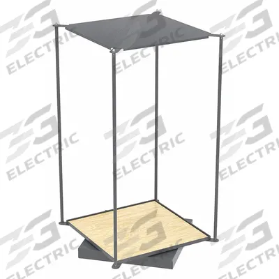 AKRO-MILS Revolving Storage Bin: 60 in x 43 5/8 in, Flat Bottom - Revolving Base for Steel Bin Cabinets with Plastic Drawers