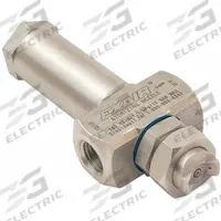 EXAIR Atomizing Spray Nozzle: Pressure, 1 scfm, Narrow Angle Flat, 1/4 in FNPT, FNPT (MPN EF2020SS). Key specifications — Flow Rate: 1 scfm; Spray Pattern @ 15 In.: Narrow Angle Flat; Material: Stainless Steel; Mix Type: External; Brand: EXAIR.