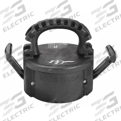 Grainger Dust Cap: 2 in Coupling Size, 4 1/4 in Overall Lg, Nitrile - Type DC Antistatic Polypropylene Cam & Groove Dust Caps