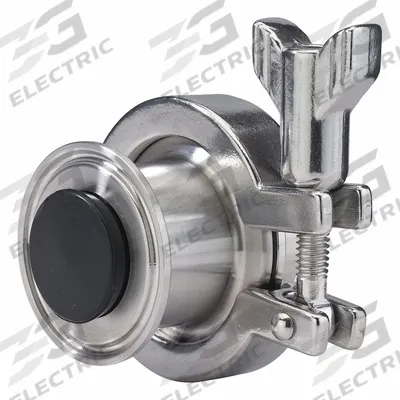 VNE Air Blow Check Valve: Poppet, Inline Valve Body, 2 in Pipe Size, For Fluids Media - 3-A Certified Stainless Steel Air Blow Check Valves