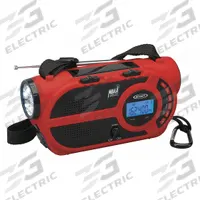 JENSEN Portable Weather Radio: AM/FM/NOAA, Red, 2 3/4 in Overall Dp, 4 1/32 in Overall Ht (MPN JEP-650). Key specifications — Features: AM/FM Digital Radio; Includes: Solar Panel; Radio Bands: AM; Alert Style: Visual Alert; Brand: JENSEN; Includes Display: Display Included.