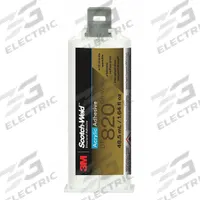 3M Acrylic Adhesive: DP820, Ambient Cured, 48.5 mL, Dual-Cartridge, Light Yellow, Gel. Key specifications — Series: DP820; Cured Color: Light Yellow.