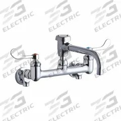 ELKAY Handle-Operated Faucet: Wall, Centerset, Brass, Chrome Plated, 4 gpm Flow Rate, Single Bend (MPN LK940VS07T4S). Key specifications — Color/Finish: Chrome Plated; Series: Elkay®; Includes: Shut-off.