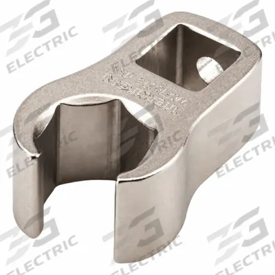 TEKTON Crowfoot Wrench: Steel, Satin Nickel, 3/8 in Drive Size, 13 mm Head Size - Metric Flare Nut Crowfoot Wrenches