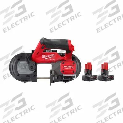 MILWAUKEE Band Saw Kit: 2 Batteries, No Charger, 30 9/16 in Blade Lg - Milwaukee Cordless Band Saws