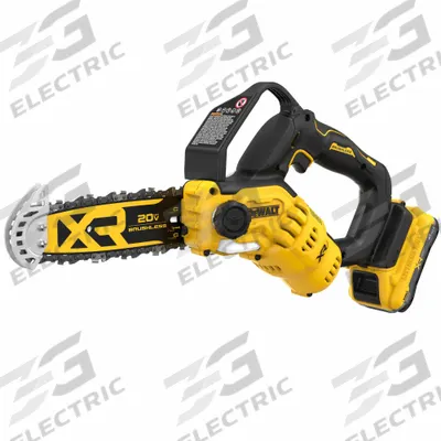 DEWALT Chainsaw: 8 in Bar Lg, Rear Handle, Auto Chain Oiler, 8.0 Ah Battery Capacity - Battery-Powered Chainsaws