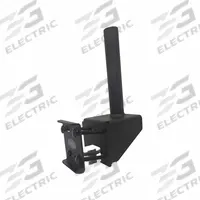 GAMBER-JOHNSON Device Mount: Device Mount, Forklifts, Overhead Guard Leg, Black, 5 in Overall Ht (MPN 7160-1810). Key specifications — Product Type: Device Mount; Color: Black; Mounting Location: Overhead Guard Leg; Includes: Small Back Plate; Features: Mounts to 1-1/2 in to 2-1/2 in Overhead Guard Legs; Compatible Vehicle Type: Forklifts.
