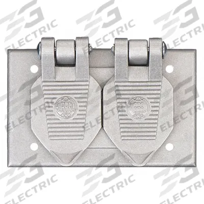 HUBBELL WIRING DEVICE-KELLEMS Weatherproof Cover: Cast Aluminum, GFCI/Style Line, 1 Gangs - Aluminum & Zinc Weatherproof Electrical Box Covers
