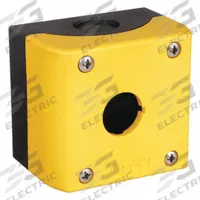 EATON Push Button Enclosure: 22mm, 1 Holes, Non-Metallic, NEMA 13/4X (MPN M22-IY1-PG). Key specifications — Brand: EATON; Environments & Applications: Washdown-Corrosion-Resistant.