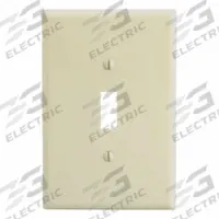 LEVITON Wall Plate: Toggle, 1 Gang, Ivory, Jumbo Size (MPN 86101). Key specifications — Brand: LEVITON; Material: Plastic.