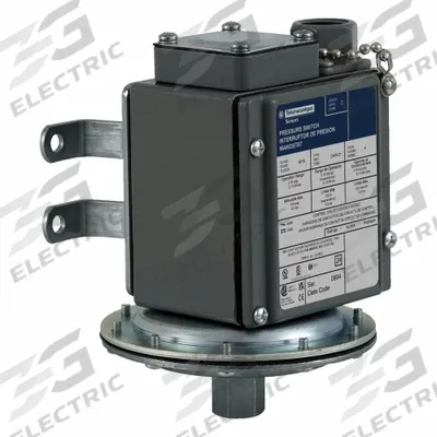 TELEMECANIQUE SENSORS Vacuum Switch: 9016G, DPDT, 100 psi Pressure - Max - Diaphragm Vacuum Switches for Sensitive-Control Applications