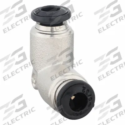 AIGNEP USA Push-Fit Elbow Fitting: 4 mm OD x 4 mm OD Size, Push-to-Connect x Push-to-Connect - Nickel-Plated Brass Tube Fittings