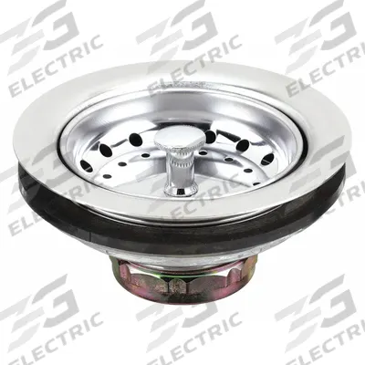 APPROVED VENDOR Strainer: Stainless Steel, Stainless Steel, 1 in Overall Ht, Threaded - Sink Drains with Basket Strainer without Tailpiece