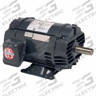 U.S. MOTORS General Purpose Motor: Flange Mount, Open Drip Proof, 1 hp, 865 RPM - Rigid Base 3-Phase General Purpose AC Motors