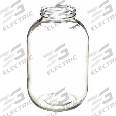 APPROVED VENDOR Chemical/Reagent Bottle: 3.84 L, 89-400, Colorless, 4 Bottles - Clear Wide Mouth Round Glass Lab Bottles