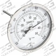 APPROVED VENDOR Dial Thermometer: -20°F to 120°F /-30°C to 50°C, 4 in Stem Lg, 5 in Dial Dia (MPN 1NGB9). Key specifications — Accuracy: ±1 % @ 41 to 200 °F, ±1.5 % Otherwise; Brand: APPROVED VENDOR.