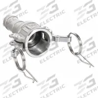 Cam and Groove Coupling: 6 in Coupling Size, 75 psi Max. Working Pressure @ 70 F, Male Hose Shank (MPN BULK-CGF-297). Key specifications — Gasket Material: Nitrile; Fitting Type: Male Hose Shank; Includes Locking Arm: No; Body Material: 304 Stainless Steel; Brand: USA INDUSTRIALS.
