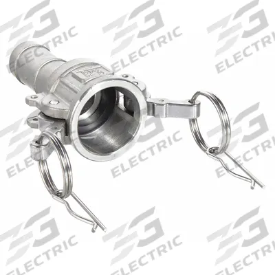 USA INDUSTRIALS Cam and Groove Coupling: 6 in Coupling Size, 75 psi Max. Working Pressure @ 70 F - Type C Stainless Steel Cam & Groove Fittings