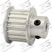 DAYTON Timing Pulley: Modified Curvilinear, Fixed, For GT Timing Belt Section, For 9 mm Belt Wd (MPN 19-3P09-6FA2). Key specifications — Brand: DAYTON; Finish: Clear Anodized; For Belt Series: Powerhouse®.