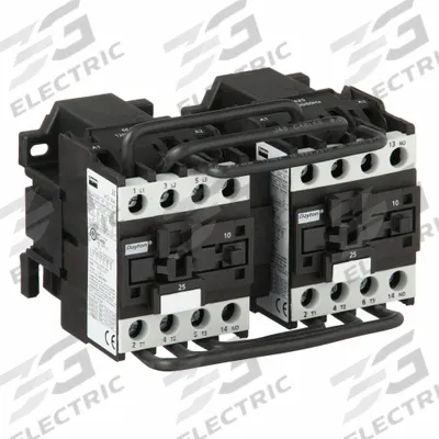 Dayton Magnetic Contactor: Reversing, 3 Poles, 3NO Contacts, 25 A - Reversing IEC Contactors
