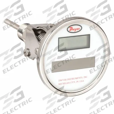 Dwyer Digital Thermometer: 18 in Stem Lg, -58°F to 302°F /-50°C to 150°C - Adjustable-Angle Water-Resistant Digital Thermometers