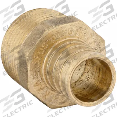 ZURN Barbed Fitting Adapter: 1 in ID x 1 in Pipe Size, Barbed x MNPT, Brass - Crimp-On Brass Barbed Tube Fittings