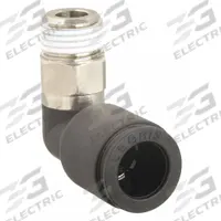 LEGRIS Push-Fit Elbow Fitting: 6 mm OD x 1/8 in Pipe Size, Push-to-Connect x MBSPT, Black, 10 PK (MPN 3109 06 10). Key specifications — Brand: LEGRIS.