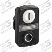 SCHNEIDER ELECTRIC Multihead Operator: Illuminated, 3 Button, Flush Profile, 22 mm Mounting Size (MPN ZB5AW7A1721). Key specifications — Brand: SCHNEIDER; Action: Momentary/Momentary/Momentary; Legend: I; Series: XB5; Push Button Material Type: Non-Metallic.