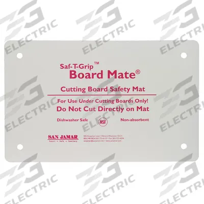 SAN JAMAR Cutting Board Mat: 22 in Overall Lg, 16 in Overall Wd, White, Rubber - Saf-T-Grip Board Mats