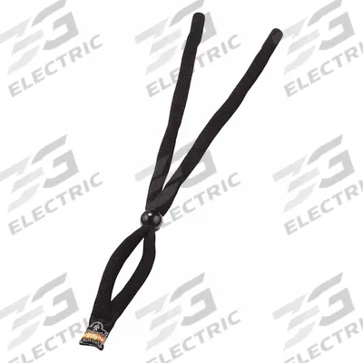 SKULLERZ BY ERGODYNE Eyewear Lanyard: Solid, 14 in Overall Lg, Black, Slip-On - Lanyards for Standard Safety Glasses