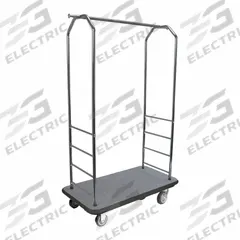 CSL Bellman Cart: 1 in Frame Dia, 43 in Overall Lg, 23 in Overall Dp, 72 1/2 in Overall Ht, Gray (MPN 2000BK-050-GRY). Key specifications — Brand: CSL; Frame Finish: Chrome; Product Type: Bellman Cart; Caster Type: Polyurethane Swivel Casters.