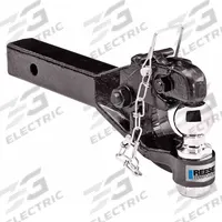 REESE Ball Mount w/ Pintle Hook: Hitch Mount, 12,000 lb Gross Vehicle Wt Capacity, 2 in Ball Dia (MPN 7024100). Key specifications — Vehicle Class: IV; Shank Diameter: 2 in x 2 in; Material: Steel; Finish: Powder Coated; Brand: REESE.