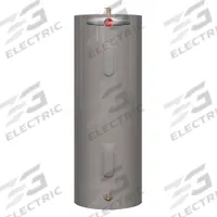 RHEEM Electric Water Heater: 240V AC, 40 gal, 4,500 W, Single Phase, 48.3 in Ht, 21 gph @ 90°F (MPN PROE40 M2 RH95). Key specifications — Phase: Single; Brand: RHEEM.
