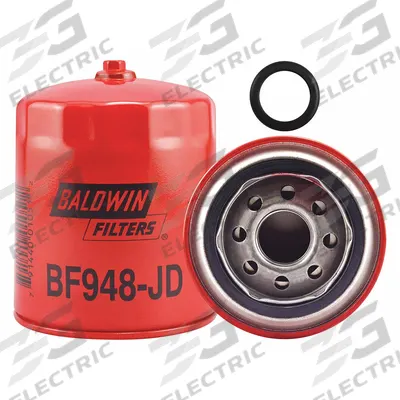 BALDWIN FILTERS Fuel Filter: Spin-On, 3 11/16 in Outside Dia, 1"-14 Thread Size, Cellulose - Spin-On Fuel Filters
