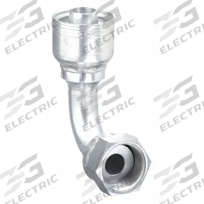 AEROQUIP Hydraulic Crimp Fitting: Steel x Steel, 90° Elbow, -8 For Hose Dash Size - Aeroquip Crimp Hydraulic Hose Fittings with ORS Connection
