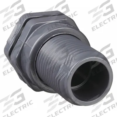 HAYWARD Bulkhead Tank Fitting: PVC Body, 1 in Female Socket Inside - PVC Through-Wall Fittings