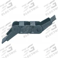 IGUS Mounting Bracket Set: Zipper, 1 Channels, 0.67 in Cavity Ht, 1.97 in Cavity Wd, Locking (MPN 1050-12PZ). Key specifications — Brand: IGUS; Crossbar Material: Igumid TE; Item: Mounting Bracket Set; Series: 15; Mounting Brackets Included: With Mounting Brackets; Outside Width: 2.4 in; Outside Height: 0.9 in; Mounting Bracket Type: Fixed End.
