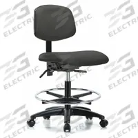 Cleanroom Chair: Vinyl, Armless, Ht Range 22 in to 29 in, 18 1/2 in Seat Wd, 17 in Seat Dp, Gray (MPN GRVMBCH-RG-CF-RC-8605). Key specifications — Foot Support: Yes; Back Tilt Backward: 12°; Base Material: Nylon; Brand: APPROVED VENDOR; Product Type: Cleanroom Chair; ESD-Safe: Not ESD Safe; Seat Tilt Forward: 8°.
