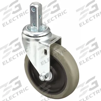 APPROVED VENDOR Stem Caster: Swivel, 5 in Wheel Dia., 1 1/4 in Wheel Wd, Polyurethane, No Brake - Bolt-In Stem Casters with Square Stems for Square Tubes & Angle Iron