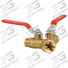 APPROVED VENDOR Manual Three-Way Ball Valve: 1 in, Brass, FNPT x MNPT x MNPT, Std Port Ball Port (MPN G-MTAD-7510). Key specifications — Brand: APPROVED VENDOR; Handle: Lever.