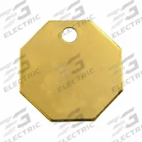 C.H. HANSON Blank Tag: Brass, Brass, 0.04 in Thick, Octagon, 1 1/2 in x 1 1/2 in, 25 PK (MPN 42532). Key specifications — Material: Brass; Color: Brass; Brand: C.H. HANSON.