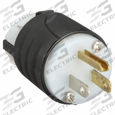 LEGRAND Straight Blade Plug: 5-15P, 125V AC, 15 A, 2 Pole, 3 Blade, Black/White (MPN PS5266XGCM) - Status-Indicating Plugs