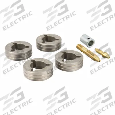 MILLER ELECTRIC Drive Roll Kit: 4-Roll, 3/64 in, U-Groove - 4-Roll Kits with Inlet, Intermediate & Antiwear Guides for Miller